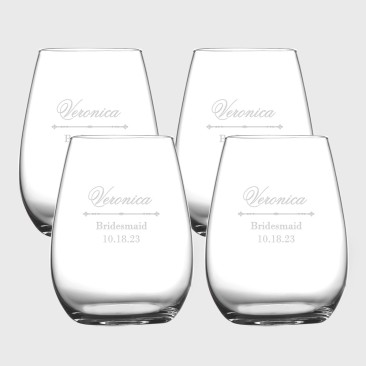  Waterford Marquis Moments Stemless Wine 4pc Set, 18.5oz