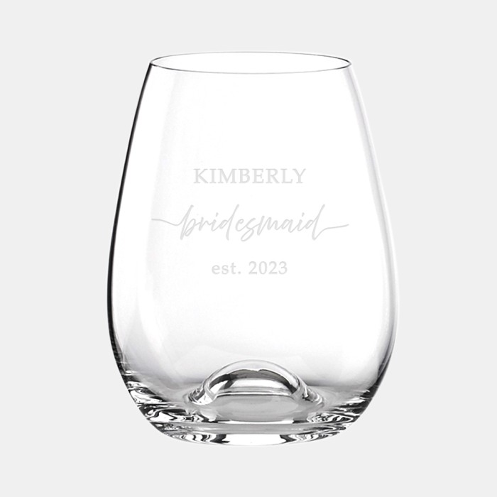 Pre-Designed Bridesmaid Lenox Tuscany Classic Stemless Wine Glass, 16oz