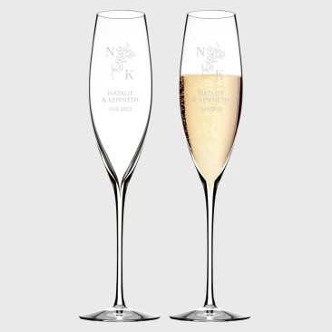 Pre-Designed Waterford Elegance Champagne Classic Flute Pair, 8.5oz