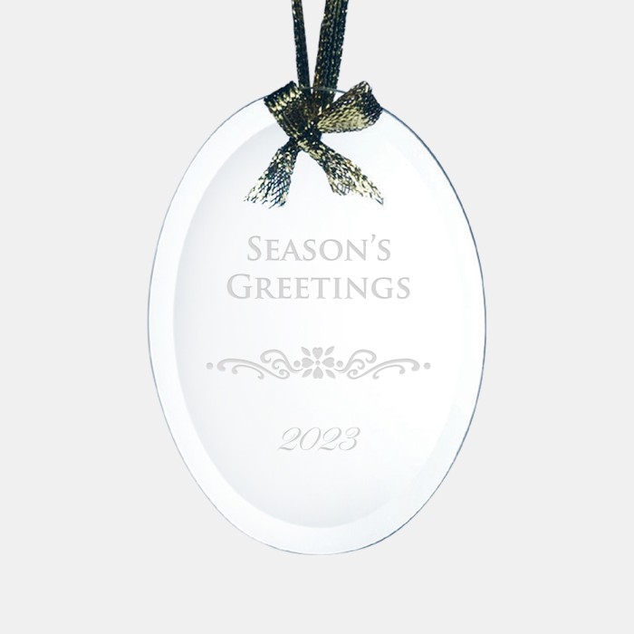 Beveled Oval Ornament