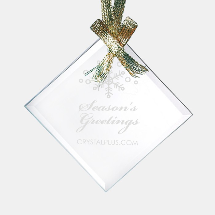 Beveled Square Diamond Ornament