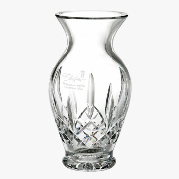 Pre-Designed Merry Christmas Waterford Lismore Vase