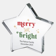Pre-Designed Merry and Bright Color Imprinted Mystical Star