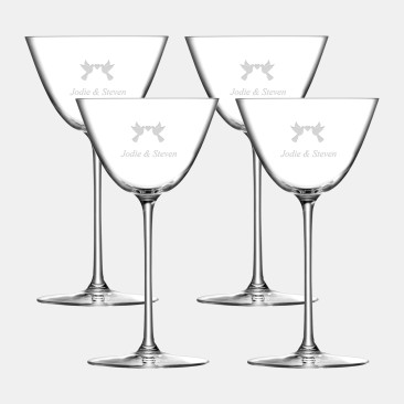 LSA Borough Martini Glass 4pc Set, 7oz