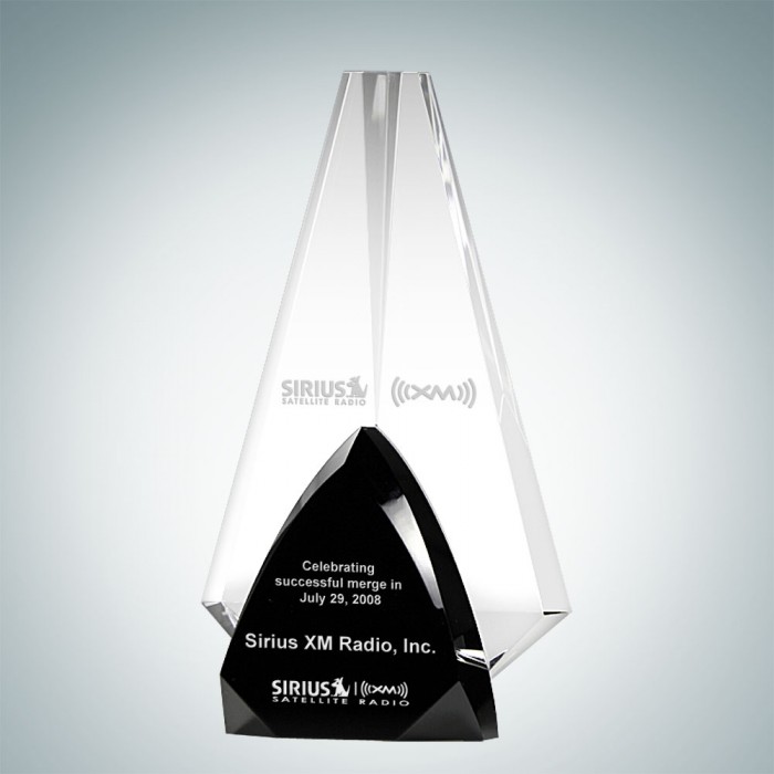 Optical Crystal 'Solid Partners' Award features a Black Crystal base.